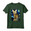 Ocicat Cat Notte Stellata - Maglietta Pittura Gatti Ocicat per Uomini, Donne e Bambini - Regalo Carino per Amanti dei Gatti - Ideale per Natale o Compleanni