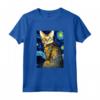 Ocicat Cat Notte Stellata - Maglietta Pittura Gatti Ocicat per Uomini, Donne e Bambini - Regalo Carino per Amanti dei Gatti - Ideale per Natale o Compleanni