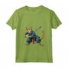 Donna Gatto giapponese Ninja Kawaii Ocicat Samurai Maglietta con Collo a V - Design Samurai Felino - Perfetto per Gli Appassionati di Gatti e Ninja