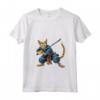 Donna Gatto giapponese Ninja Kawaii Ocicat Samurai Maglietta con Collo a V - Design Samurai Felino - Perfetto per Gli Appassionati di Gatti e Ninja