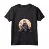 Donna Samurai Ocicat Gatto Giapponese Kawaii Ninja Cat Maglietta con Collo a V - Design Unico e Intricato - Ideale per Appassionati di Gatti e Cultura Giapponese