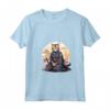 Donna Samurai Ocicat Gatto Giapponese Kawaii Ninja Cat Maglietta con Collo a V - Design Unico e Intricato - Ideale per Appassionati di Gatti e Cultura Giapponese