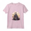 Donna Samurai Ocicat Gatto Giapponese Kawaii Ninja Cat Maglietta con Collo a V - Design Unico e Intricato - Ideale per Appassionati di Gatti e Cultura Giapponese
