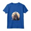Donna Samurai Ocicat Gatto Giapponese Kawaii Ninja Cat Maglietta con Collo a V - Design Unico e Intricato - Ideale per Appassionati di Gatti e Cultura Giapponese