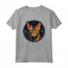 Ocicat - Maglietta Design Artistico Stained Glass - Capolavoro di Arte per Amanti degli Animali