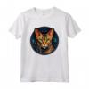 Ocicat - Maglietta Design Artistico Stained Glass - Capolavoro di Arte per Amanti degli Animali