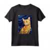 Ocicat Cat Notte Stellata Pittura - Maglietta per Uomini, Donne e Bambini - Regalo Carino per Amanti dei Gatti Ocicat