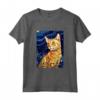 Ocicat Cat Notte Stellata Pittura - Maglietta per Uomini, Donne e Bambini - Regalo Carino per Amanti dei Gatti Ocicat