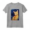 Ocicat Cat Notte Stellata Pittura - Maglietta per Uomini, Donne e Bambini - Regalo Carino per Amanti dei Gatti Ocicat