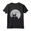 Luna e Gatto Silhouette - Ocicat Maglietta - Design Unico per Amanti dei Gatti - Regalo Compleanno e Natale