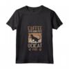 Donna Cat Owner & Barista Motif - Coffee & Ocicat Cat Maglietta con Collo a V - Caffè e Ocicat Vibe - Ideale per Allevatori e Amanti dei Gatti