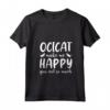 Donna Cats Make Me Happy You Not So Much Ocicat Cat Maglietta con Collo a V - Design Unico per Proprietari di Gatti - Ideale come Regalo