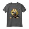 Samurai Gatto Giapponese Kawaii Ninja Ocicat Cat Maglietta - Design Intricato per Appassionati di Gatti e Ninja