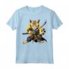 Samurai Gatto Giapponese Kawaii Ninja Ocicat Cat Maglietta - Design Intricato per Appassionati di Gatti e Ninja