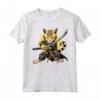 Samurai Gatto Giapponese Kawaii Ninja Ocicat Cat Maglietta - Design Intricato per Appassionati di Gatti e Ninja