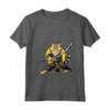 Donna Samurai Gatto Giapponese Kawaii Ninja Ocicat Cat - Maglietta con Collo a V - Perfetta per Appassionati di Gatti e Arti Marziali