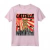 Divertente gatto retrò giapponese Catzilla Ocicat Maglietta - Ideale per amanti dei gatti e regali per amici e familiari