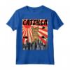 Divertente gatto retrò giapponese Catzilla Ocicat Maglietta - Ideale per amanti dei gatti e regali per amici e familiari