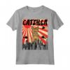 Divertente gatto retrò giapponese Catzilla Ocicat Maglietta - Ideale per amanti dei gatti e regali per amici e familiari