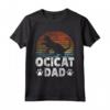 Cad Owner Dad - Retro Ocicat Dad Maglietta per Proprietari di Gatti - Ideale per Allevatori e Amanti dei Gatti