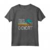 Donna Retro Cat Motif - Hold On I See A Ocicat Cat Maglietta con Collo a V - Design Unico per Amanti dei Gatti Ocicat