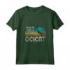 Donna Retro Cat Motif - Hold On I See A Ocicat Cat Maglietta con Collo a V - Design Unico per Amanti dei Gatti Ocicat