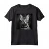 Fotografia Cinematografica in Bianco e Nero Ocicat Cat - Maglietta Gatto Vintage per Amanti dei Gatti - Ideale per Regali Unici
