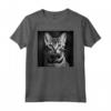 Fotografia Cinematografica in Bianco e Nero Ocicat Cat - Maglietta Gatto Vintage per Amanti dei Gatti - Ideale per Regali Unici