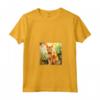 Ocicat - Maglietta Dipinta con Fiori e Gatti per Amanti degli Ocicat - Ideale per Regalo o per Ogni Occasione
