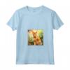 Ocicat - Maglietta Dipinta con Fiori e Gatti per Amanti degli Ocicat - Ideale per Regalo o per Ogni Occasione