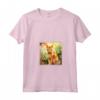 Ocicat - Maglietta Dipinta con Fiori e Gatti per Amanti degli Ocicat - Ideale per Regalo o per Ogni Occasione