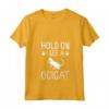 Donna Retro Cat Motif - Hold On I See A Ocicat Cat Maglietta con Collo a V - Design Unico per Amanti dei Gatti Ocicat