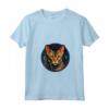 Ocicat - Maglietta Design Artistico con Collo a V e Stampa Vetro Colorato - Ideale per Amanti dei Gatti e dell'Arte