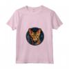 Ocicat - Maglietta Design Artistico con Collo a V e Stampa Vetro Colorato - Ideale per Amanti dei Gatti e dell'Arte