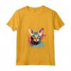 Donna Splash Art Ocicat - Faccia di gatto colorata Maglietta con Collo a V per Amanti dei Gatti - Acquista Online Maglietta Ocicat