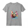 Donna Splash Art Ocicat - Faccia di gatto colorata Maglietta con Collo a V per Amanti dei Gatti - Acquista Online Maglietta Ocicat