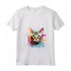 Donna Splash Art Ocicat - Faccia di gatto colorata Maglietta con Collo a V per Amanti dei Gatti - Acquista Online Maglietta Ocicat