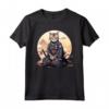 Samurai Ocicat Gatto giapponese Kawaii Ninja Cat Maglietta - Design Vivido e Intricato per Appassionati di Gatti e Cultura Giapponese