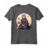 Samurai Ocicat Gatto giapponese Kawaii Ninja Cat Maglietta - Design Vivido e Intricato per Appassionati di Gatti e Cultura Giapponese