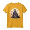Samurai Ocicat Gatto giapponese Kawaii Ninja Cat Maglietta - Design Vivido e Intricato per Appassionati di Gatti e Cultura Giapponese