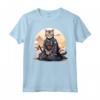Samurai Ocicat Gatto giapponese Kawaii Ninja Cat Maglietta - Design Vivido e Intricato per Appassionati di Gatti e Cultura Giapponese