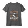 Donna Cat Owner & Barista Motif - Coffee & Ocicat Cat Maglietta con Collo a V - Design unico per gli amanti dei gatti Ocicat e del caffè