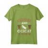 Donna Cat Owner & Barista Motif - Coffee & Ocicat Cat Maglietta con Collo a V - Design unico per gli amanti dei gatti Ocicat e del caffè