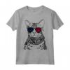 Ocicat Cat 4 luglio America USA Bandiera Maglietta - Regalo Ideale per Proprietari di Gatti Ocicat