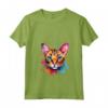 Donna Splash Art Colorato con Faccia di Gatto Ocicat Maglietta - Design Unico per Amanti dei Gatti - Acquista Online