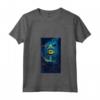 Donna Neon Estilo-señal Brillante Ojo Artistico Azul Maglietta con Collo a V - T-shirt Moda Donna con Design Unico e Taglio Classico