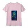 Donna Neon Estilo-señal Brillante Ojo Artistico Azul Maglietta con Collo a V - T-shirt Moda Donna con Design Unico e Taglio Classico