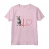 Ojos Azules Cat Heartbeat ECG Divertente per gli Amanti dei Gatti - Felpa con Cappuccio Ideale per Compleanno, Natale o San Valentino