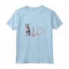 Ojos Azules Cat Heartbeat ECG Divertente per gli Amanti dei Gatti - Felpa con Cappuccio Ideale per Compleanno, Natale o San Valentino