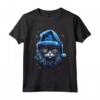 Ojos Azules Cat Christmas Graphic Tee per Uomo Donna - Maglietta Divertente Vintage per Natale o Tutto l'Anno